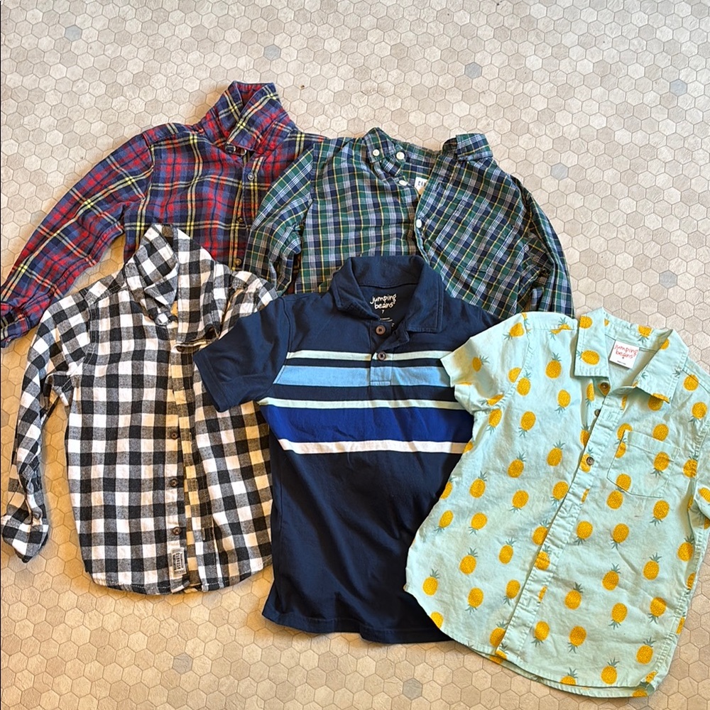 Jumping Beans Red and Blue Button Down Shirts